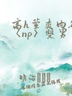 高h荤爽肉欲文〈np〉双男