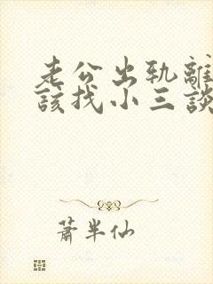 老公出轨离婚我该找小三谈话吗