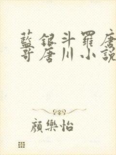 蓝银斗罗唐三哥哥唐川小说