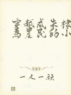 穿越成朱棣被贬为农民的小说