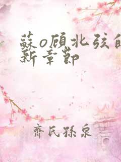 苏o顾北弦的最新章节