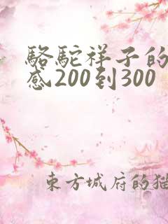 骆驼祥子的读后感200到300