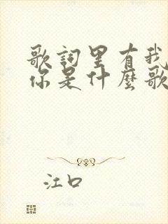 歌词里有我在等你是什么歌