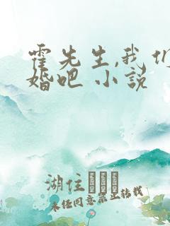 霍先生,我们离婚吧 小说