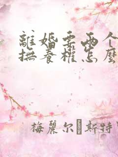 离婚要两个孩子抚养权怎么样争取