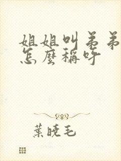 姐姐叫弟弟老婆怎么称呼