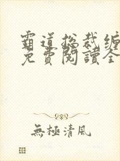 霸道总裁缠绵爱免费阅读全文