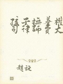 孩子抚养权打官司律师费大约多少钱