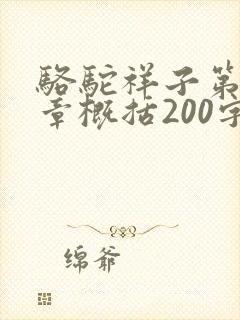 骆驼祥子第12章概括200字