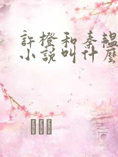 许橙和秦韫原著小说叫什么名字