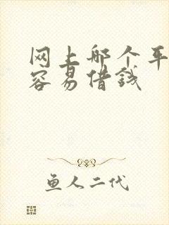 网上哪个平台最容易借钱