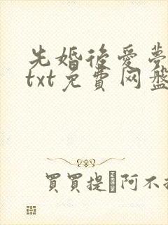 先婚后爱梦筱二txt免费网盘