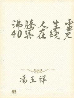 沸腾人生电视剧40集在线免费观看