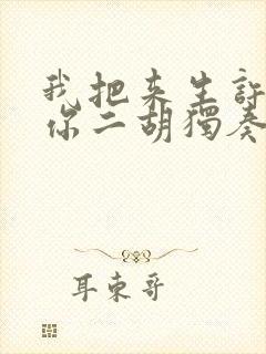 我把来生许给了你二胡独奏