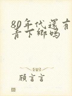 80年代还有知青下乡吗