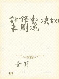 针锋对决txt未删减