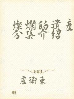 灿烂的遗产剧情分集介绍