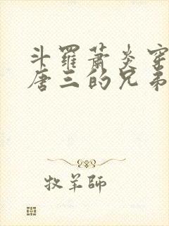 斗罗萧炎穿越成唐三的兄弟