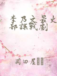 李乃文最火的十部谍战剧