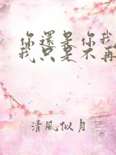 你还是你我还是我只是不再是我们