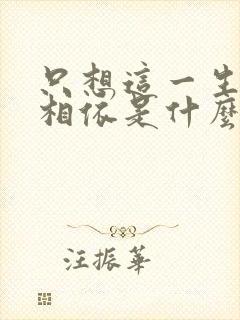 只想这一生和你相依是什么歌