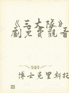 《三大队》电视剧免费观看完整版