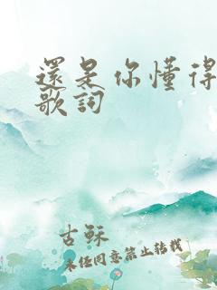 还是你懂得爱我歌词