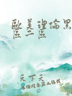 欧美理伦黑人一区二区