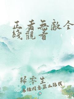 正者无敌全集在线观看