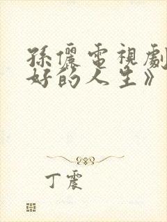 孙俪电视剧《蛮好的人生》在线观看