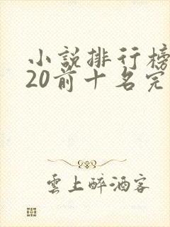 小说排行榜2020前十名完结篇