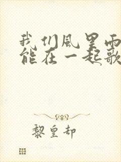 我们风里雨里才能在一起歌名
