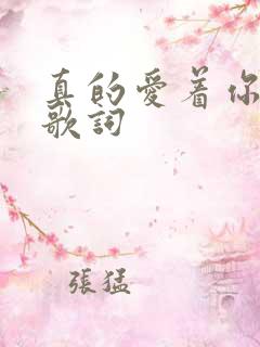 真的爱着你完整歌词