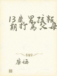 13岁男孩叛逆期打骂父母