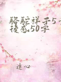 骆驼祥子5章读后感50字