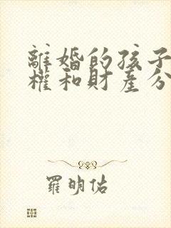 离婚的孩子抚养权和财产分割