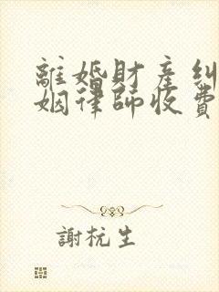 离婚财产纠纷婚姻律师收费