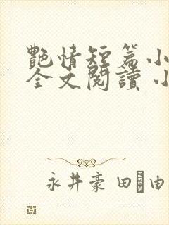 艳情短篇小说集全文阅读 小说