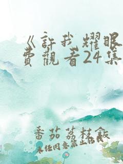 《许我耀眼》免费观看24集电视剧