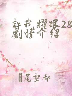 许我耀眼28集剧情介绍