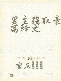 男主强取豪夺的高干文