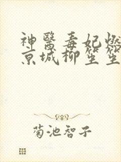 神医毒妃燃爆全京城柳笙笙全本免费读