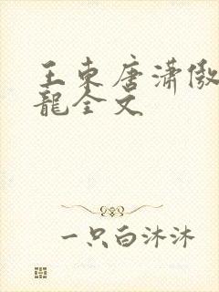 王东唐潇傲世潜龙全文