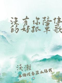 没有你陪伴我真的好孤单歌名叫什么