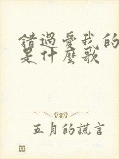 错过爱我的人啊是什么歌