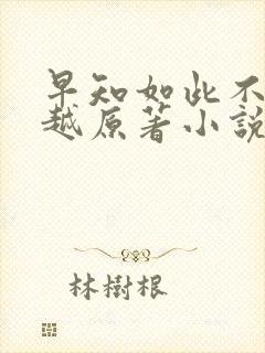 早知如此不必穿越原著小说免费阅读