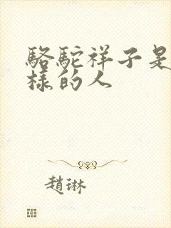 骆驼祥子是什么样的人