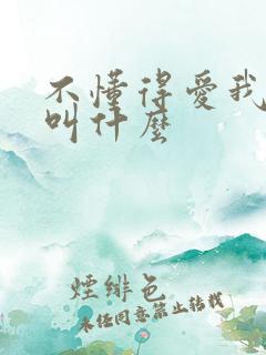 不懂得爱我歌名叫什么