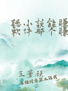 听小说能赚钱的软件哪个赚得多