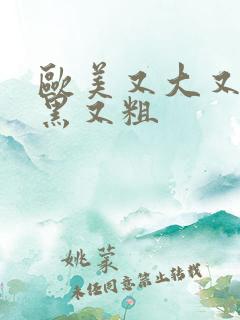 欧美又大又长又黑又粗